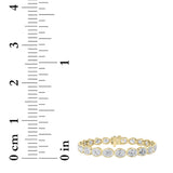 15CTW Oval Shaped Lab Grown Diamond (F/VS) East West Bezel Set Bracelet in 14K Gold