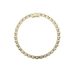 10CTW Round Shaped Lab Grown Diamond (F/VS) East West Bezel Set Bracelet in 14K Gold