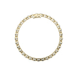 10CTW Round Shaped Lab Grown Diamond (F/VS) East West Bezel Set Bracelet in 14K Gold