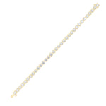 10CTW Round Shaped Lab Grown Diamond (F/VS) East West Bezel Set Bracelet in 14K Gold
