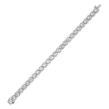 15CTW Round Lab Grown Diamond (F/VS ) Bezel Set Bracelet in 14K Gold