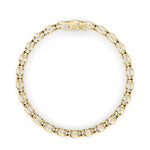 15CTW Round Lab Grown Diamond (F/VS ) Bezel Set Bracelet in 14K Gold