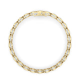 15CTW Round Lab Grown Diamond (F/VS ) Bezel Set Bracelet in 14K Gold