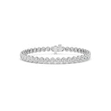5CTW Round Lab Grown Diamond (F/VS ) Bezel Set Bracelet in 14K Gold