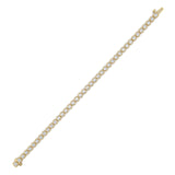 5CTW Round Lab Grown Diamond (F/VS ) Bezel Set Bracelet in 14K Gold