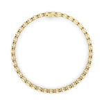 5CTW Round Lab Grown Diamond (F/VS ) Bezel Set Bracelet in 14K Gold