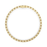 5CTW Round Lab Grown Diamond (F/VS ) Bezel Set Bracelet in 14K Gold