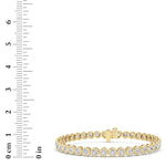 5CTW Round Lab Grown Diamond (F/VS ) Bezel Set Bracelet in 14K Gold