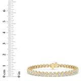 5CTW Round Lab Grown Diamond (F/VS ) Bezel Set Bracelet in 14K Gold