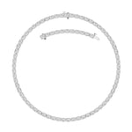 30CTW Emerald Shaped Lab Grown Diamond (F/VS ) Bezel Set Necklace in 14K Gold