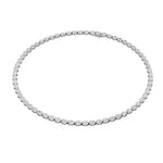 22.25CTW Oval Shaped Lab Grown Diamond (F/VS) East West Bezel Set Necklace in 14K Gold