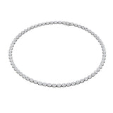 22.25CTW Oval Shaped Lab Grown Diamond (F/VS) East West Bezel Set Necklace in 14K Gold