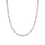 30CTW Oval Lab Grown Diamond (F/VS ) Bezel Set Necklace in 14K Gold