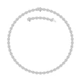 30CTW Oval Lab Grown Diamond (F/VS ) Bezel Set Necklace in 14K Gold