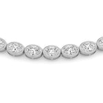 30CTW Oval Lab Grown Diamond (F/VS ) Bezel Set Necklace in 14K Gold