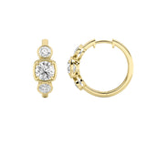3CTW Round Shaped Lab Grown Diamond (F/VS) Earring in 14K Yellow Gold