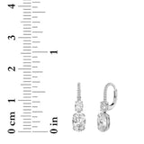 4CTW Oval Shaped Lab Grown Diamond (F/VS) Dangle Earrings in 14K Gold