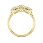 2CTW Round Shaped Lab Grown Diamond (F/VS) Fashion Ring in 14K Gold
