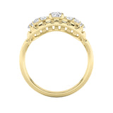 2CTW Round Shaped Lab Grown Diamond (F/VS) Fashion Ring in 14K Gold