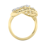 2CTW Round Shaped Lab Grown Diamond (F/VS) Fashion Ring in 14K Gold