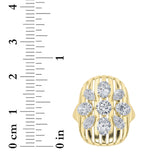 2CTW Round Shaped Lab Grown Diamond (F/VS) Fashion Ring in 14K Gold