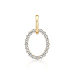 4CTW Round Shaped Lab Grown Diamond (F/VS) Dangle Pendant and Hoop Earrings in 14K Gold