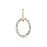 4CTW Round Shaped Lab Grown Diamond (F/VS) Dangle Pendant and Hoop Earrings in 14K Gold