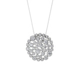 2CTW Round Shaped Lab Grown Diamond (F/VS) Bezel set Bubble Pendant in 14K Gold