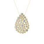 2.5CTW Round Shaped Lab Grown Diamond (F/VS) Bezel set Bubble Pendant in 14K Gold