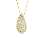 2.5CTW Round Shaped Lab Grown Diamond (F/VS) Bezel set Bubble Pendant in 14K Gold