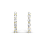 8CTW Oval Shaped Lab Grown Diamond Inside Out Hoop Earrings in 14K Gold (F/VS)