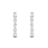 4CTW Pear Shaped Lab Grown Diamond (G/VS) Inside Out Hoop Earrings in 14K Gold