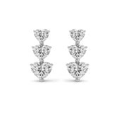 16CTW Heart Shaped Lab Grown Diamond (F/VS ) Earrings in 14K Gold