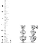 16CTW Heart Shaped Lab Grown Diamond (F/VS ) Earrings in 14K Gold