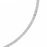 29CTW Emerald Shaped Lab Grown Diamond Tennis Necklace in 14K Gold (F/VS)