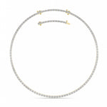 29CTW Emerald Shaped Lab Grown Diamond Tennis Necklace in 14K Gold (F/VS)