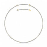 29CTW Emerald Shaped Lab Grown Diamond Tennis Necklace in 14K Gold (F/VS)