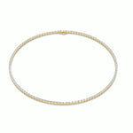 29CTW Emerald Shaped Lab Grown Diamond Tennis Necklace in 14K Gold (F/VS)