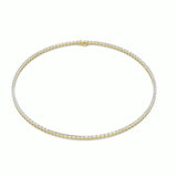 29CTW Emerald Shaped Lab Grown Diamond Tennis Necklace in 14K Gold (F/VS)