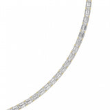 29CTW Emerald Shaped Lab Grown Diamond Tennis Necklace in 14K Gold (F/VS)