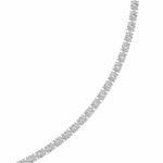 12CTW Oval Shaped Lab Grown Diamond (F/VS) Necklace in 14K White Gold