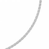 12CTW Oval Shaped Lab Grown Diamond (F/VS) Necklace in 14K White Gold