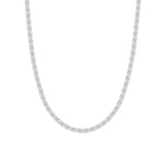 25CTW Oval Shaped Lab Grown Diamond Tennis Necklace in 14K Gold (F/VS)