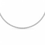 25CTW Oval Shaped Lab Grown Diamond Tennis Necklace in 14K Gold (F/VS)