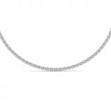 25CTW Oval Shaped Lab Grown Diamond Tennis Necklace in 14K Gold (F/VS)