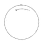 25CTW Oval Shaped Lab Grown Diamond Tennis Necklace in 14K Gold (F/VS)