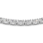 25CTW Oval Shaped Lab Grown Diamond Tennis Necklace in 14K Gold (F/VS)