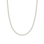 25CTW Oval Shaped Lab Grown Diamond Tennis Necklace in 14K Gold (F/VS)