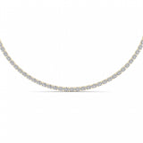 25CTW Oval Shaped Lab Grown Diamond Tennis Necklace in 14K Gold (F/VS)
