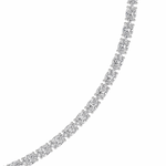 31CTW Oval Shaped Lab Grown Diamond Tennis Necklace in 14K Gold (F/VS)